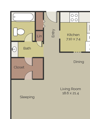 Junior One Bedroom Floor Plan New Brookside Junior One Bedroom Floor Plan